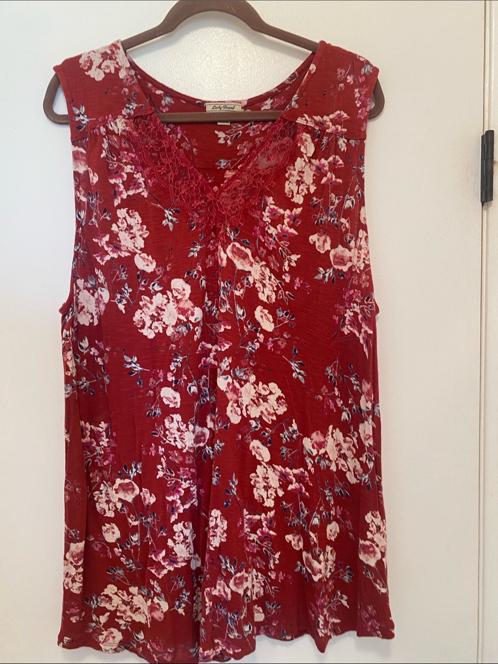 Lucky Brand Floral Lace-Trim Sleeveless Tank Top 3X